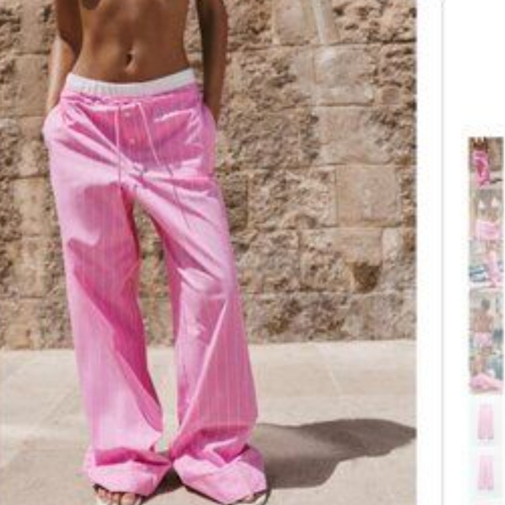 Zara Boxer Pant Double Waist Long Pajama Pants
